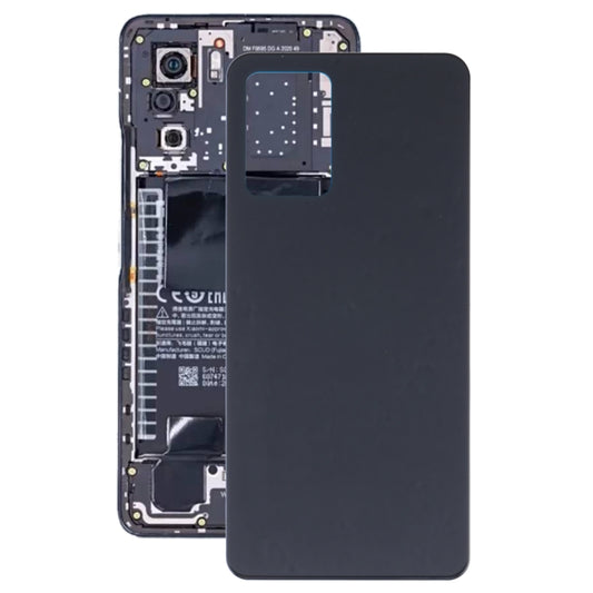 Glass Battery Back Cover for Xiaomi Redmi K40s(Black) - Repair & Spare Parts by buy2fix | Online Shopping UK | buy2fix