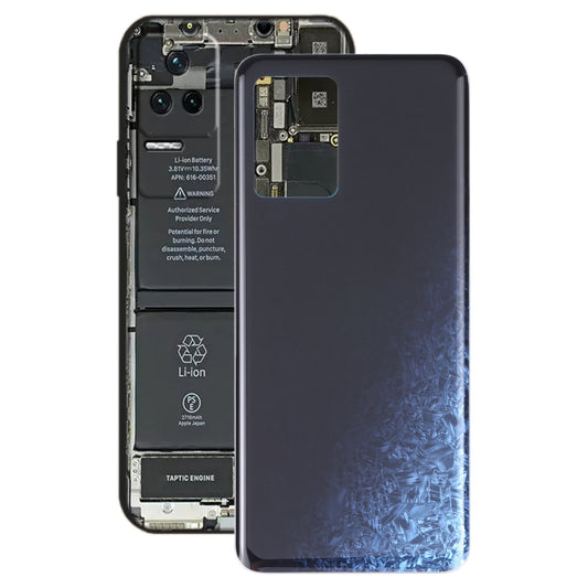Glass Battery Back Cover for Xiaomi Redmi K50(Black) - Repair & Spare Parts by buy2fix | Online Shopping UK | buy2fix