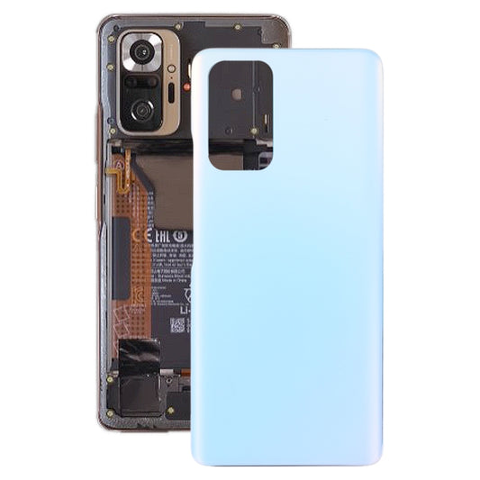 Glass Battery Back Cover for Xiaomi Redmi Note 10 Pro/Redmi Note 10 Pro Max/Redmi Note 10 Pro India(Blue) - Repair & Spare Parts by buy2fix | Online Shopping UK | buy2fix