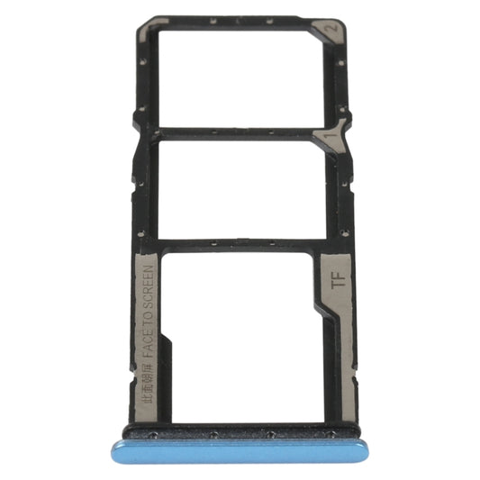 SIM Card Tray + SIM Card Tray + Micro SD Card Tray For Xiaomi Redmi 10C/Redmi 10 India (Blue) - Card Tray by buy2fix | Online Shopping UK | buy2fix