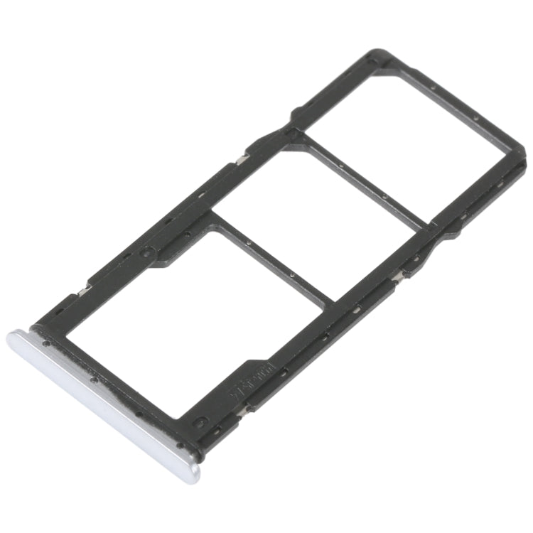 SIM Card Tray + SIM Card Tray + Micro SD Card Tray For Xiaomi Redmi 10A (Silver) - Repair & Spare Parts by buy2fix | Online Shopping UK | buy2fix