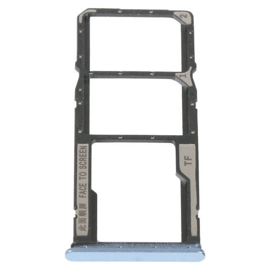 SIM Card Tray + SIM Card Tray + Micro SD Card Tray For Xiaomi Poco M4 5G/Poco M4 5G India/Redmi Note 11R(Blue) - Card Tray by buy2fix | Online Shopping UK | buy2fix