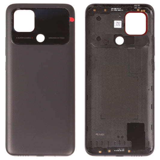 Original Battery Back Cover for Xiaomi Poco C40(Black) - Repair & Spare Parts by buy2fix | Online Shopping UK | buy2fix