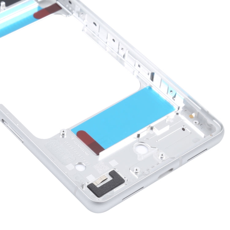 For Google Pixel 7 Pro Front Housing LCD Frame Bezel Plate(Silver) - Repair & Spare Parts by buy2fix | Online Shopping UK | buy2fix