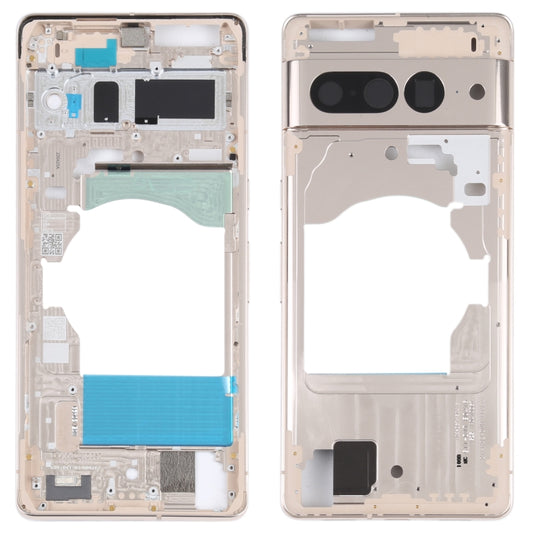 For Google Pixel 7 Front Housing LCD Frame Bezel Plate(Gold) - Repair & Spare Parts by buy2fix | Online Shopping UK | buy2fix