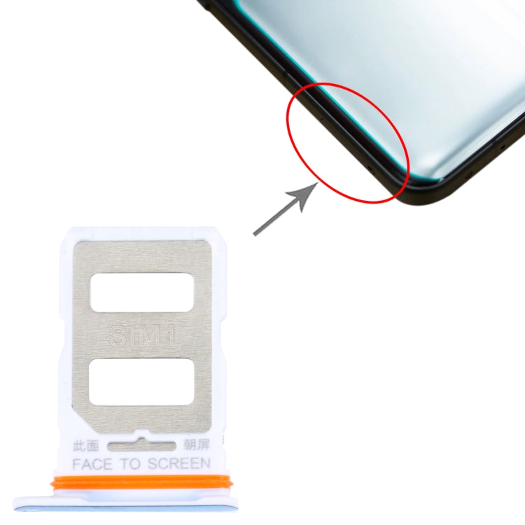 For Xiaomi Redmi K50 Ultra SIM Card Tray + SIM Card Tray (Blue) - Card Tray by buy2fix | Online Shopping UK | buy2fix