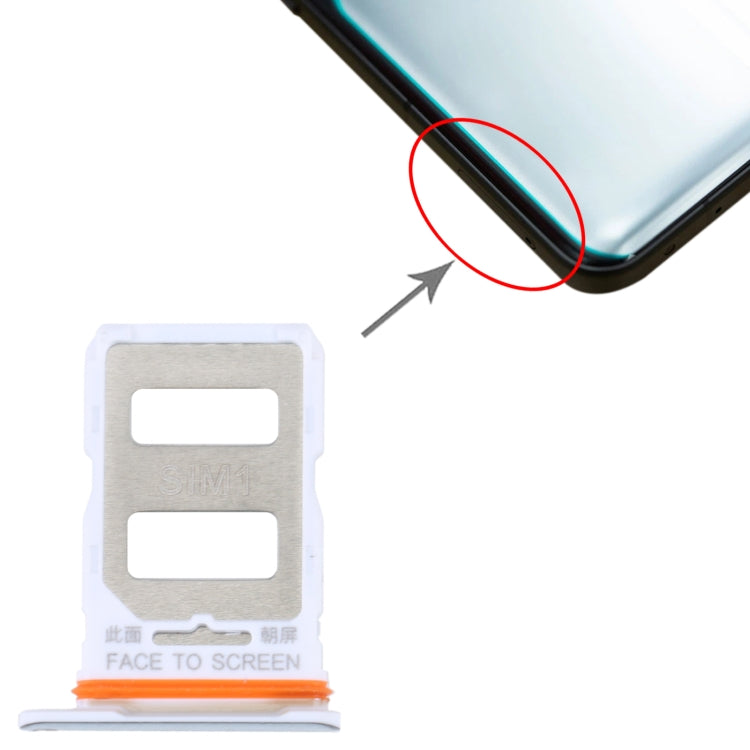 For Xiaomi Redmi K50 Ultra SIM Card Tray + SIM Card Tray (Silver) - Card Tray by buy2fix | Online Shopping UK | buy2fix
