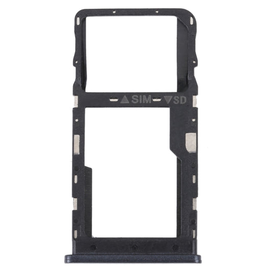 For TCL 20 R 5G Original SIM Card Tray + Micro SD Card Tray (Black) - Repair & Spare Parts by buy2fix | Online Shopping UK | buy2fix