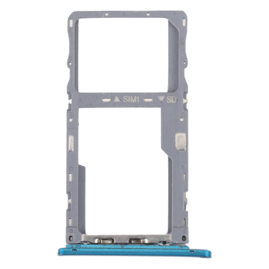 For Alcatel 3L 2020 Original SIM Card Tray + Micro SD Card Tray (Green) - Card Tray by buy2fix | Online Shopping UK | buy2fix