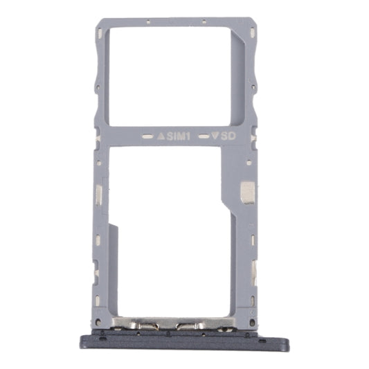 For Alcatel 3L 2020 Original SIM Card Tray + Micro SD Card Tray (Grey) - Card Tray by buy2fix | Online Shopping UK | buy2fix