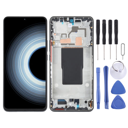 Original AMOLED LCD Screen For Xiaomi Redmi K50 Ultra / 12T / 12T Pro Digitizer Full Assembly with Frame (Black) - Repair & Spare Parts by buy2fix | Online Shopping UK | buy2fix