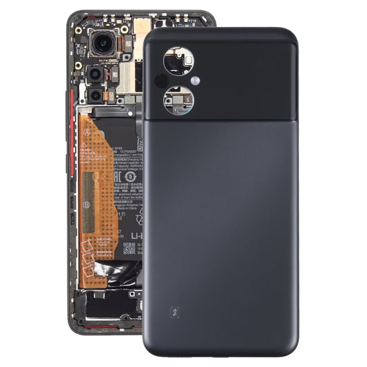For Xiaomi Poco M5 / Poco M5 India Original Battery Back Cover(Black) - Repair & Spare Parts by buy2fix | Online Shopping UK | buy2fix