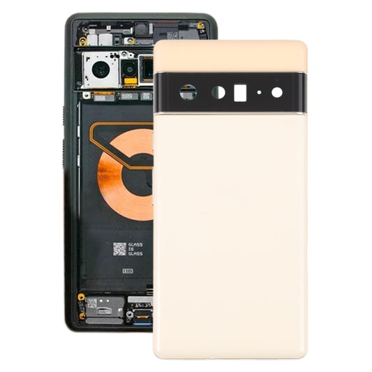 For Google Pixel 6 Pro Battery Back Cover with Middle Frame(Gold) - Repair & Spare Parts by buy2fix | Online Shopping UK | buy2fix