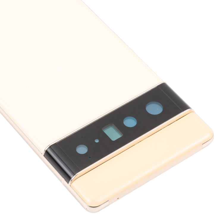 For Google Pixel 6 Pro Battery Back Cover with Middle Frame(Gold) - Repair & Spare Parts by buy2fix | Online Shopping UK | buy2fix