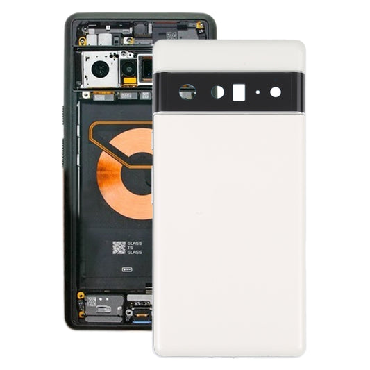 For Google Pixel 6 Pro Battery Back Cover with Middle Frame(White) - Repair & Spare Parts by buy2fix | Online Shopping UK | buy2fix