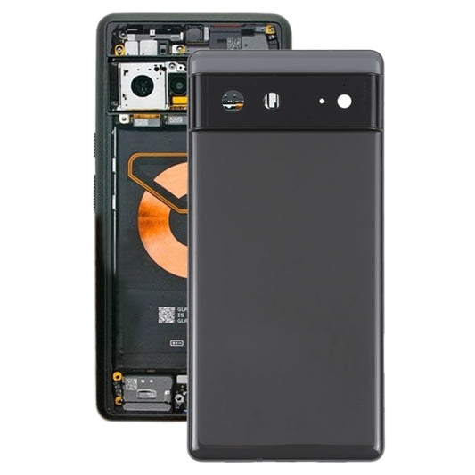 For Google Pixel 6 Battery Back Cover with Middle Frame(Black) - Repair & Spare Parts by buy2fix | Online Shopping UK | buy2fix