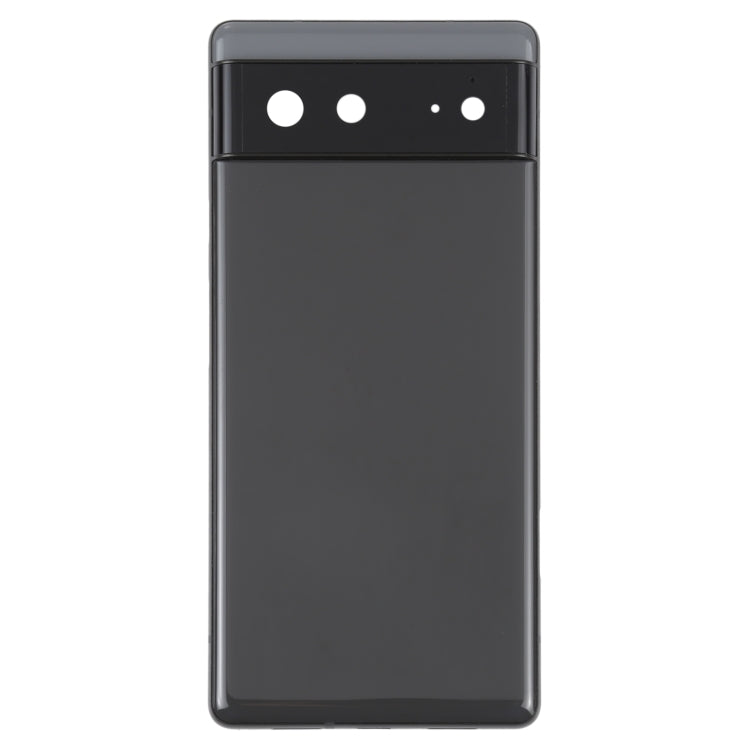 For Google Pixel 6 Battery Back Cover with Middle Frame(Black) - Repair & Spare Parts by buy2fix | Online Shopping UK | buy2fix