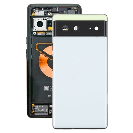 For Google Pixel 6 Battery Back Cover with Middle Frame(White) - Repair & Spare Parts by buy2fix | Online Shopping UK | buy2fix
