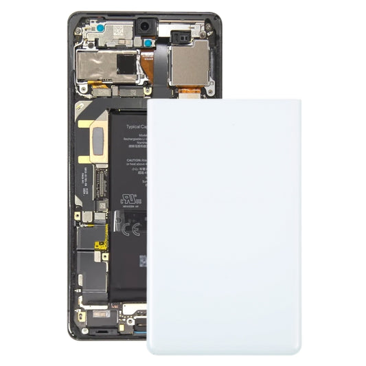 For Google Pixel 7 Pro OEM Battery Back Cover(White) - Repair & Spare Parts by buy2fix | Online Shopping UK | buy2fix