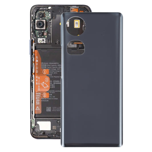 For Honor 70 OEM Glass Battery Back Cover(Black) - Repair & Spare Parts by buy2fix | Online Shopping UK | buy2fix