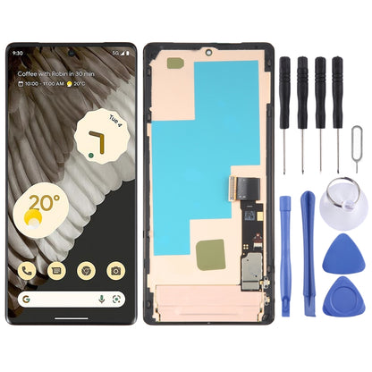 AMOLED LCD Screen For Google Pixel 7 Pro GV4BC GE2AE Digitizer Full Assembly with Frame (Black) - Repair & Spare Parts by buy2fix | Online Shopping UK | buy2fix