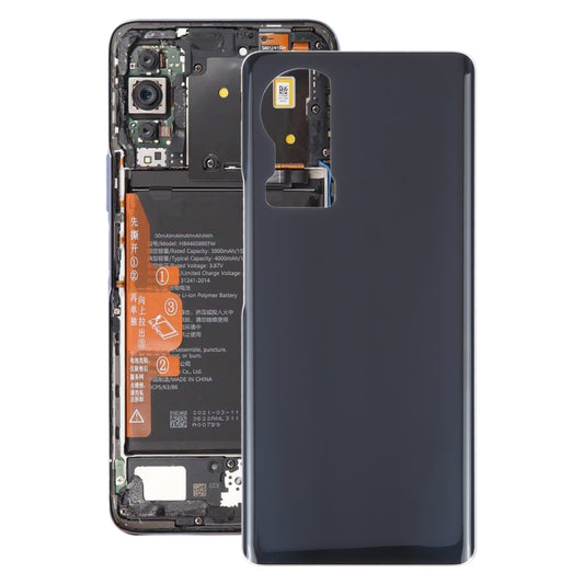 For Honor 80 OEM Glass Battery Back Cover(Black) - Repair & Spare Parts by buy2fix | Online Shopping UK | buy2fix