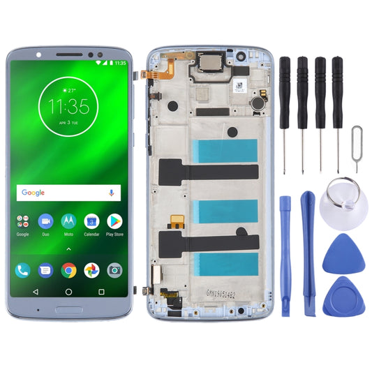 Original LCD Screen For Motorola Moto G6 Plus Digitizer Full Assembly With Frame(Blue) - Repair & Spare Parts by buy2fix | Online Shopping UK | buy2fix