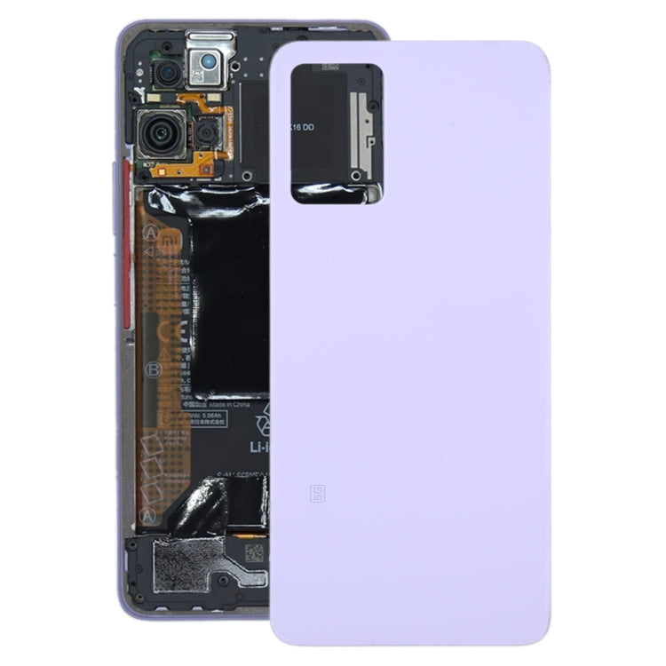 For Xiaomi 11i HyperCharge Glass Battery Back Cover(Purple) - Back Cover by buy2fix | Online Shopping UK | buy2fix