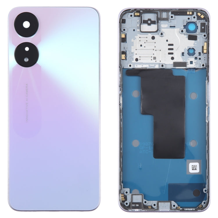 For OPPO A78 Original Battery Back Cover with Middle Frame(Purple) - Back Cover by buy2fix | Online Shopping UK | buy2fix