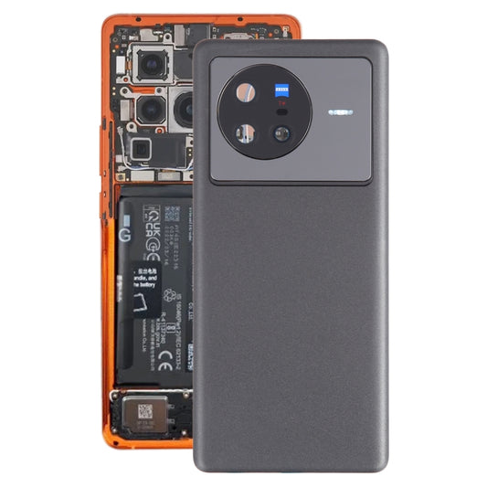 For vivo X80 Battery Back Cover with Camera Lens Cover(Black) - Back Cover by buy2fix | Online Shopping UK | buy2fix