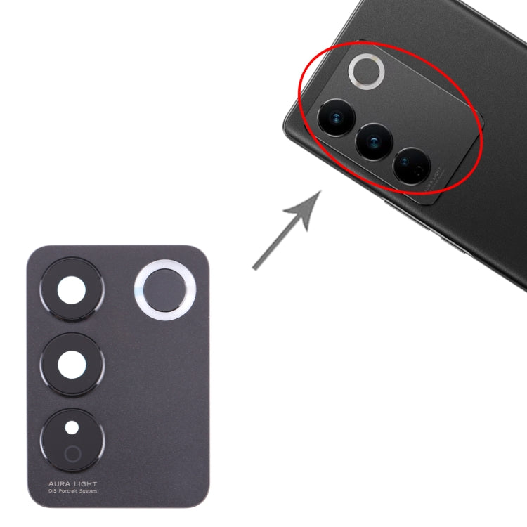 For vivo V27 / V27 Pro Original Camera Lens Cover (Black) - Camera Parts by buy2fix | Online Shopping UK | buy2fix