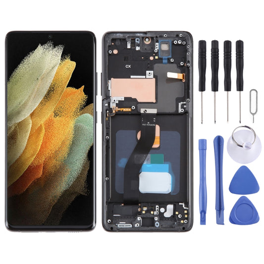 OLED LCD Screen For Samsung Galaxy S21 Ultra 5G SM-G998B Digitizer Full Assembly with Frame (Black) - LCD Screen by buy2fix | Online Shopping UK | buy2fix