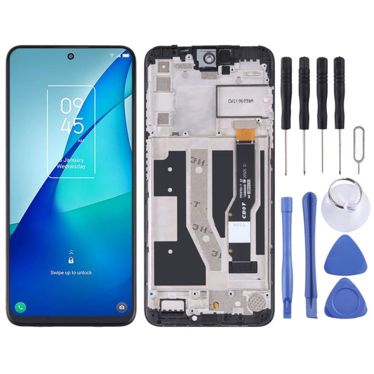 LCD Screen and Digitizer Full Assembly with Frame for TCL 20L / 20L+ / 20 Lite / 20S T774H T774B T775H T775B - For TCL by buy2fix | Online Shopping UK | buy2fix