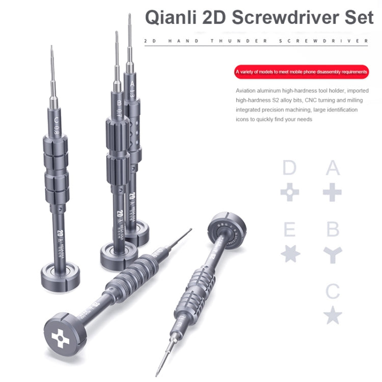 QIANLI 5 in 1 Multi-purpose 2D Grenade Magnetic Screwdriver Set - Screwdriver Set by QIANLI | Online Shopping UK | buy2fix