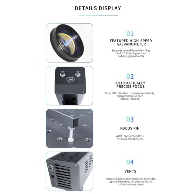 TBK-958M Laser Marking Machine Auto Focus Frame Separator 2 in 1 Engraving Equipment, AU Plug - Laser Machines by TBK | Online Shopping UK | buy2fix