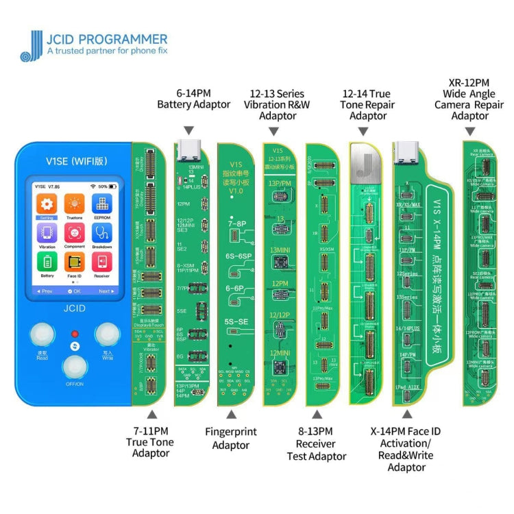 JC V1SE Testing Repair Face ID Dot Board Adaptor For iPhone X-14 Pro Max - Test Tools by JC | Online Shopping UK | buy2fix