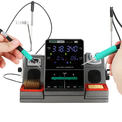 SUGON T3602 110V 240W Dual Station Nano Electric Soldering Station with Double Handle, US Plug - Electric Soldering Iron by SUGON | Online Shopping UK | buy2fix