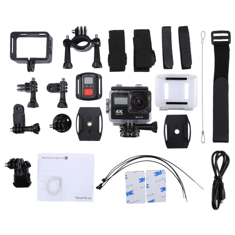S300 HD 4K WiFi 12.0MP Sport Camera with Remote Control & 30m Waterproof Case, 2.0 inch LTPS Touch Screen + 0.66 inch Front Display, Generalplus 4248, 170 Degree A Wide Angle Lens(Black) - DJI & GoPro Accessories by buy2fix | Online Shopping UK | buy2fix