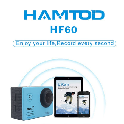 HAMTOD HF60 UHD 4K WiFi 16.0MP Sport Camera with Waterproof Case, Generalplus 4247, 2.0 inch LCD Screen, 120 Degree Wide Angle Lens, with Simple Accessories(White) - DJI & GoPro Accessories by HAMTOD | Online Shopping UK | buy2fix