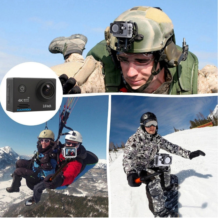 HAMTOD HF60 UHD 4K WiFi 16.0MP Sport Camera with Waterproof Case, Generalplus 4247, 2.0 inch LCD Screen, 120 Degree Wide Angle Lens, with Simple Accessories(White) - DJI & GoPro Accessories by HAMTOD | Online Shopping UK | buy2fix
