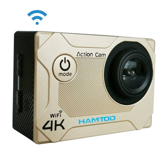 HAMTOD S9 UHD 4K WiFi  Sport Camera with Waterproof Case, Generalplus 4247, 2.0 inch LCD Screen, 170 Degree Wide Angle Lens (Gold) - DJI & GoPro Accessories by HAMTOD | Online Shopping UK | buy2fix