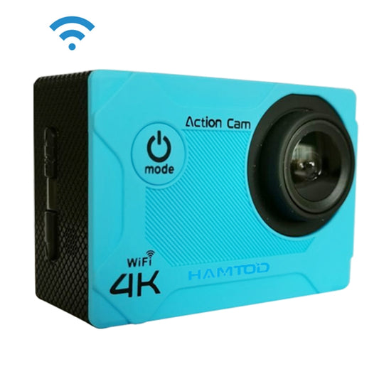 HAMTOD S9 UHD 4K WiFi  Sport Camera with Waterproof Case, Generalplus 4247, 2.0 inch LCD Screen, 170 Degree Wide Angle Lens (Blue) - DJI & GoPro Accessories by HAMTOD | Online Shopping UK | buy2fix