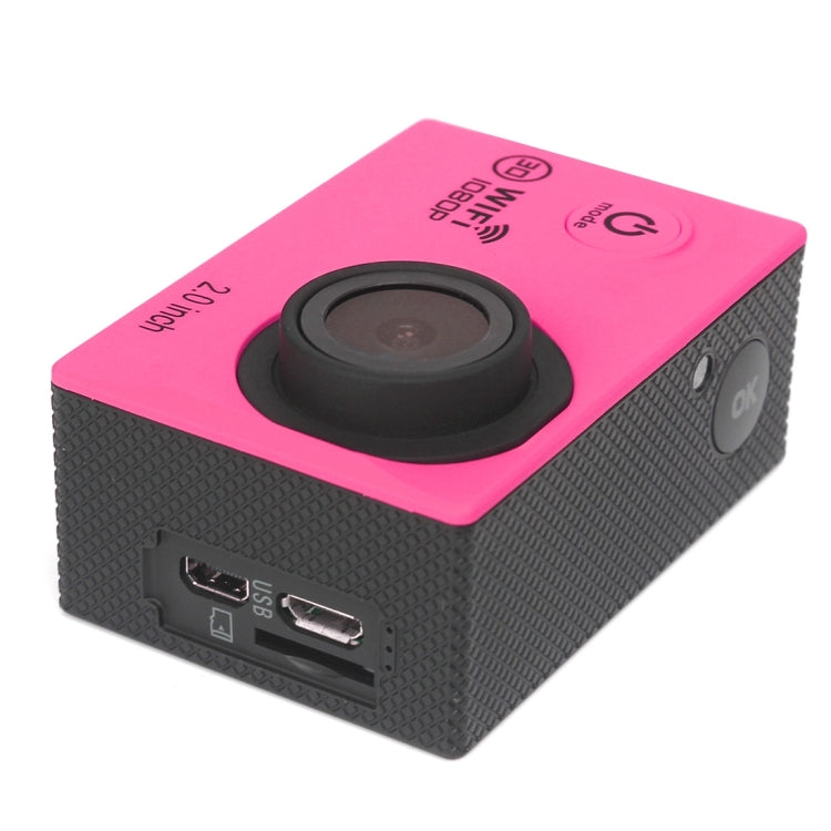 H16 1080P Portable WiFi Waterproof Sport Camera, 2.0 inch Screen,  Generalplus 4248, 170 A+ Degrees Wide Angle Lens, Support TF Card(Magenta) - DJI & GoPro Accessories by buy2fix | Online Shopping UK | buy2fix