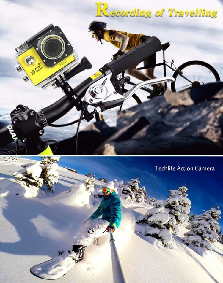 H16 1080P Portable WiFi Waterproof Sport Camera, 2.0 inch Screen,  Generalplus 4248, 170 A+ Degrees Wide Angle Lens, Support TF Card(White) - DJI & GoPro Accessories by buy2fix | Online Shopping UK | buy2fix