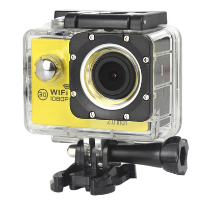 H16 1080P Portable WiFi Waterproof Sport Camera, 2.0 inch Screen,  Generalplus 4248, 170 A+ Degrees Wide Angle Lens, Support TF Card(Yellow) - DJI & GoPro Accessories by buy2fix | Online Shopping UK | buy2fix