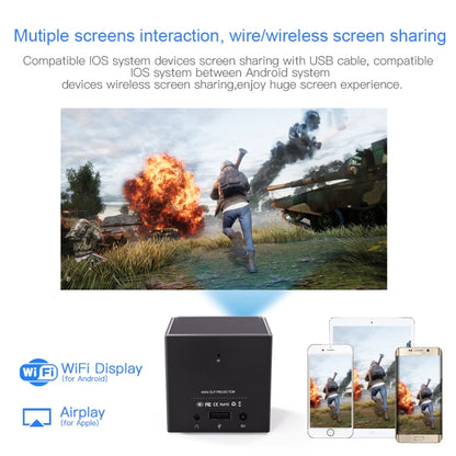 C80 DLP portable HD Projector 120-inch Giant Screen Projector Blu-ray 4K, Android 7.1.2, 2GB + 16GB US Plug - Consumer Electronics by buy2fix | Online Shopping UK | buy2fix