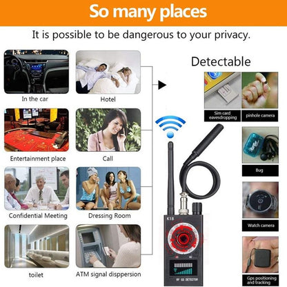 ZS-k18 GPS Tracking GSM Listening Device Finder Wireless Camera Detector - Security by buy2fix | Online Shopping UK | buy2fix