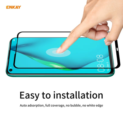 For Huawei P40 Lite ENKAY Hat-Prince Full Glue 0.26mm 9H 2.5D Tempered Glass Full Coverage Film - Mobile Accessories by ENKAY | Online Shopping UK | buy2fix