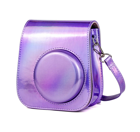 Richwell Portable Aurora  PU Leather Camera Case Camera Bag with Shoulder Strap, Suitable for Fujifilm Instax Mini 11(Purple) - Camera Accessories by Richwell | Online Shopping UK | buy2fix