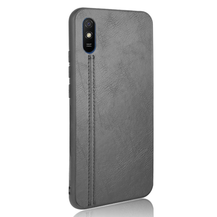 For Xiaomi Redmi 9A Shockproof Sewing Cow Pattern Skin PC + PU + TPU Case(Black) - Xiaomi Cases by buy2fix | Online Shopping UK | buy2fix